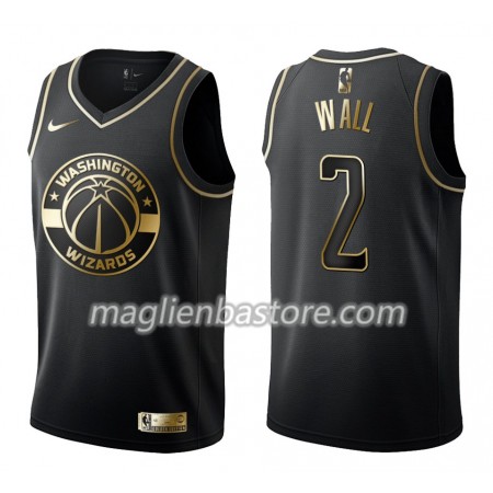 Maglia NBA Washington Wizards John Wall 2 Nike Nero Golden Edition Swingman - Uomo